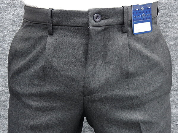 秋冬 極細スリムワンタックパンツ グレー/無地...の紹介画像3