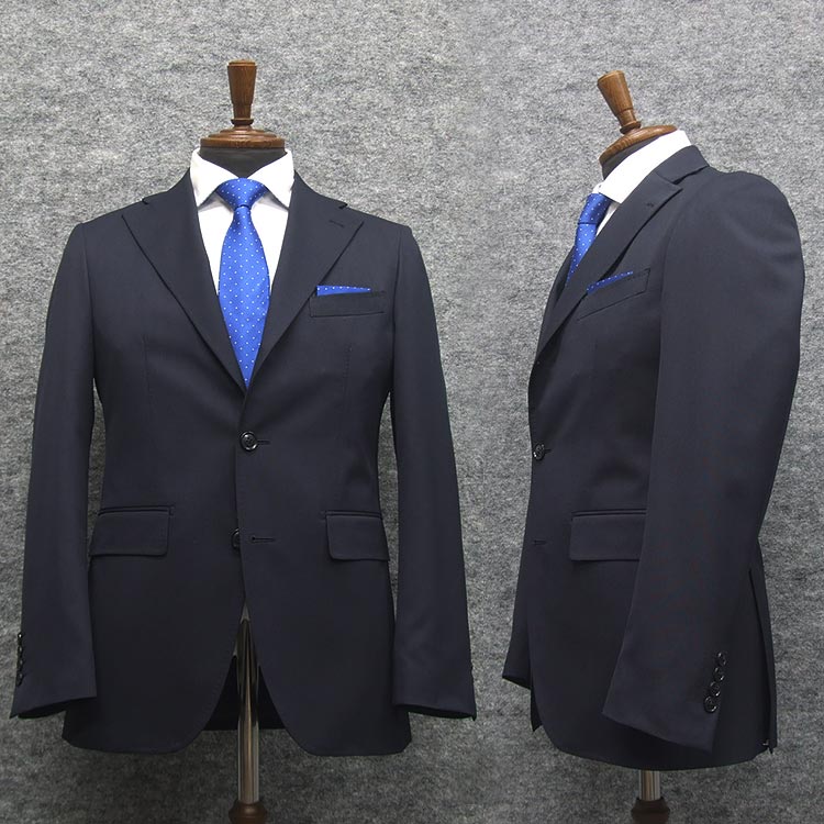 洗える ニュートレンドスーツ ２タックパンツ スタイリッシュ段返り３釦シングルスーツ 濃紺 無地 秋冬物 Y体 A体 Ab体 Be体 メンズ J117 40個セットで送料込 スーツ セットアップメンズファッション Insolite Guadeloupe Voyage Com