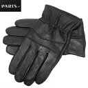 ◆手袋◆PARIS16e 羊革/シープスキン 黒 メンズ グローブ メール便可 LAM-N04-BK