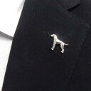 ラペルピン メンズ 犬 ポインター シルバー ブローチ ピンズ メンズ用ブローチ ピンブローチ メール便可 ACC21-1504