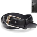〓FATTURA〓メンズベルト 本革 ◆黒/型押しバスケット調◆ 日本製 2.9cm巾 ビジネスベルト BTF-278-BK