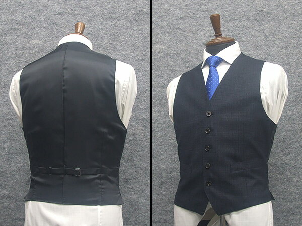 秋冬物　段返り3釦　3ピース　[FICCE]BY DON KONISHI フィッチェ　スタイリッシュ　シングルスーツ　紺系/無地調　[AB体]　FC17308-88