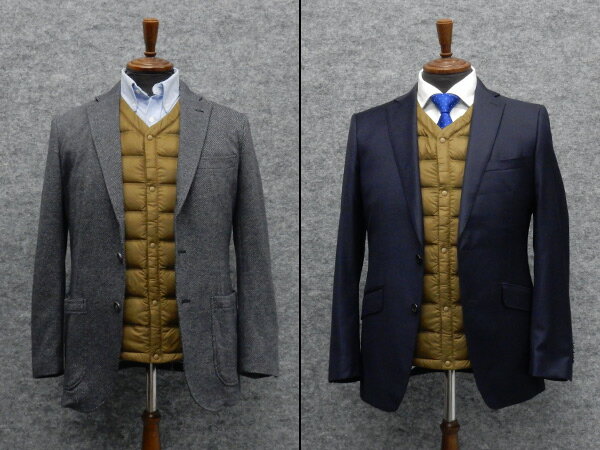 インナーダウンベスト　黄土系カーキ　ダウン90％/フェザー10％　メンズ　軽量　ポケッタブル　VD830-BR