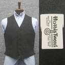 英国生地 Harris Tweed ハリスツイード ベスト A体 AB体 兼用 グレー/ヘリンボーン 5釦 秋冬物 オッドベスト HTV2201-18