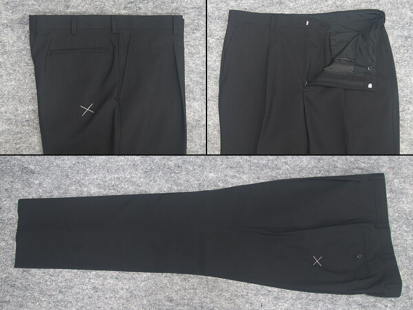 秋冬物　ベーシック2釦シングルスーツ　黒系/ストライプ　[BB体］メンズスーツ　KN2021