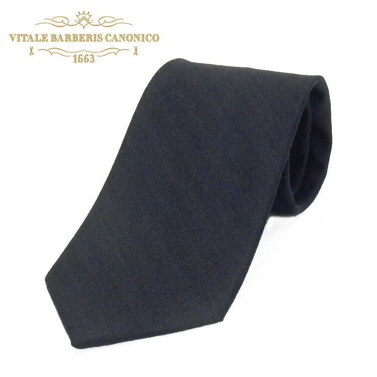 イタリー製生地　[CANONICO] カノニコ　Super110s使用/京都産　ウールネクタイ　濃紺/ストライプ　KYOTO VINTAGE　メール便OK　KV-CAN06