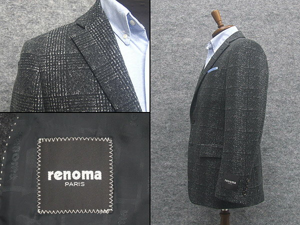 [renoma] レノマPARIS　秋冬物　ニット素材　ベーシック2釦シングルジャケット　濃グレー系［AB体]［BB体]　REJ2201-18