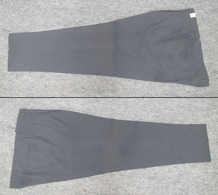 「大寸」 春夏　2タック　スラックス　グレー/ストライプ　ファイテン　アジャスター付　ビジネスパンツ　125cm 130cm　T7602-14