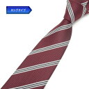 日本製 ロングタイプ ネクタイ 甲州織 ワイン/3本ストライプ テトロン糸使用 洗濯機OK メール便OK BUN-S03-LONG