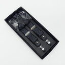 〓Y型2wayサスペンダー〓本革使用 日本製◆黒×グレー/アーガイル風 30mm 革足&クリップ susp-120911-GY