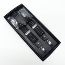〓Y型2wayサスペンダー〓本革使用 日本製◆黒系ジャガード縞 30mm 革足&クリップ susp-6565802-BK