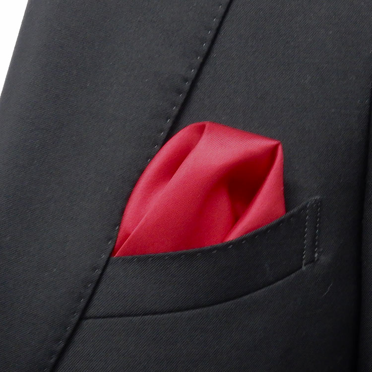 ◆礼装◆ポケットチーフ メンズ　結婚式◇シルク100％◇ワイン◇メール便可 ACC6