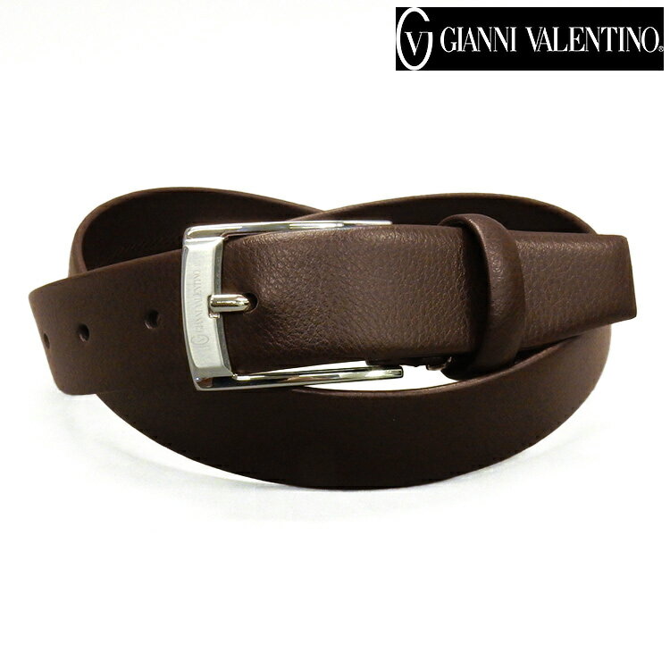 [GIANNI VALENTINO]バレンチノ 千鳥無双 メンズ 本革ベルト チョコ茶 ビジネスベルト 牛革 100cm対応 メール便可 51JV45-21