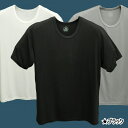 インナーシャツ メンズ 半袖 丸首 Tシャツライクコンフォートインナー ブラック アンダーウェア 下着 メール便送料無料 ELN-F655-BK