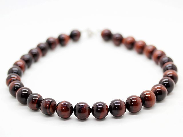 レッドタイガーアイ ネックレス 16mm メンズ