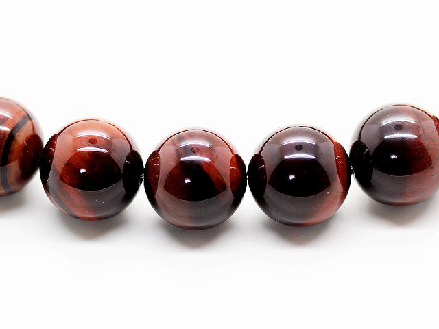 レッドタイガーアイ ネックレス 16mm メンズ