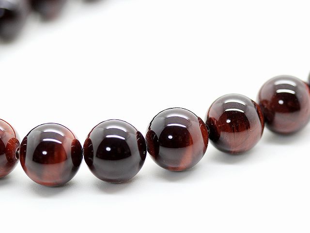 レッドタイガーアイ ネックレス 12mm Lサイズ メンズ