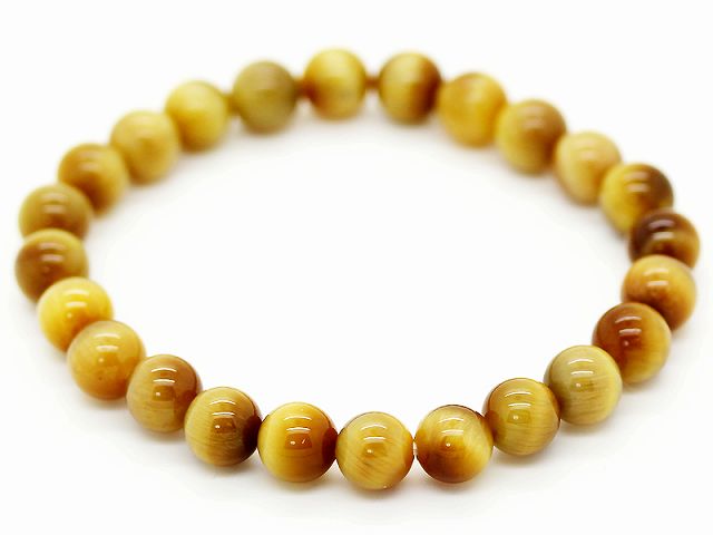 ゴールデンタイガーアイ 8mm 数珠 ブレスレット 金運 仕事運 財運 メンズ