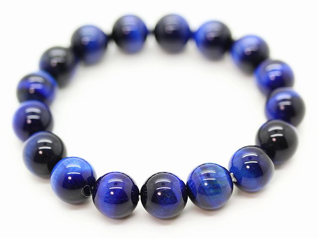 樂天商城 - ブルー タイガーアイ 12mm パワーストーン 数珠 ブレスレット メンズ