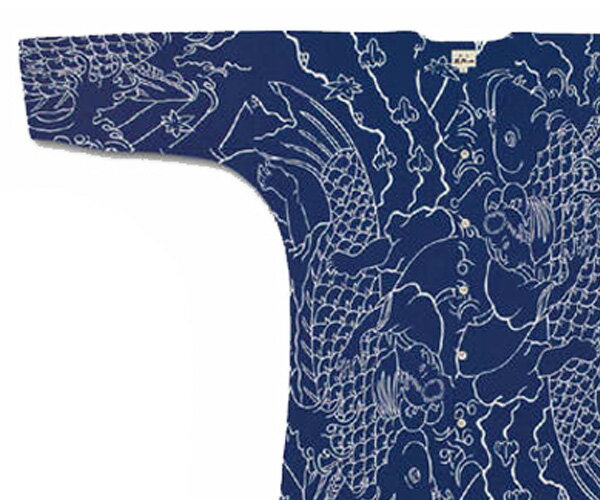 江戸一鯉口シャツ 鯉一色【特選手拭】男性用 小/中/大/特大/巾広/超巾広[こい コイ お祭り衣装 祭 こいくち お祭シャツ 伝統柄 和柄 飲食店 居酒屋 焼き鳥屋 イベント ユニホーム レディース 祭ブランド 鯉口]★代引き注文不可★≪メーカー直送≫