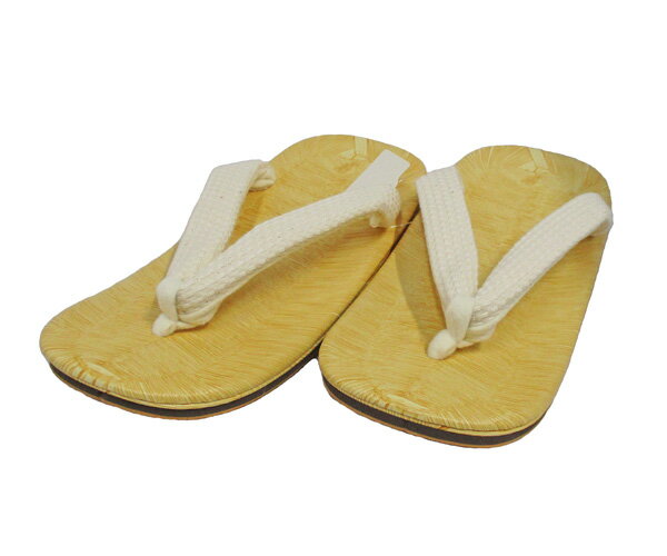 【雪駄(金付)】刺し子(キナリ色)鼻緒 Mサイズ せった セッタ[さしこ 雪駄 女性 作務衣 サムエ さむえ ..