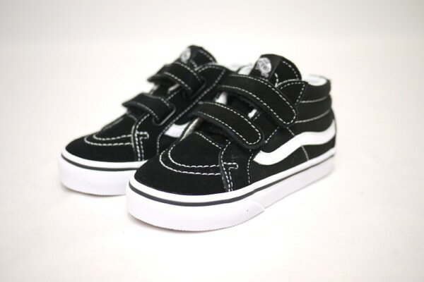 楽天トリックスター今だけ15％オフ！VANS SK8-MID REISSUE V BLACK/TRUE WHITE KIDS 子供サイズ ベルクロ