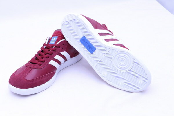 今だけ！なんと30％オフ！ADIDAS−SAMBAI ADV アディダス スケートボーディング スケートシューズ　スケシュー BURGUNDY/WHITE