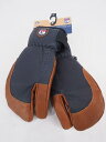 HESTRA ALPINE PRO 3-FINGER FULLLEATHER SHORT (4) NAVY/BROWN ヘストラ ミット グローブ 国内正規品