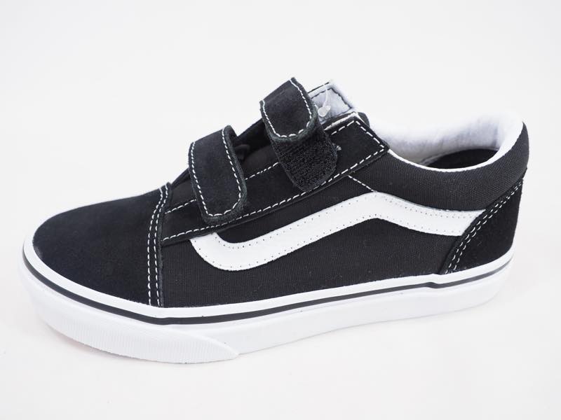 VANS OLD SKOOL V KIDS BLACK/TRUE WHITE バンズ オールドスクール シューズ スニ...