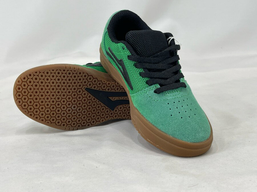 LAKAI LIMITED FOOTWEAR BRIGHTON KIDS GREEN SUEDE 饫 ߥƥå  å 塼...