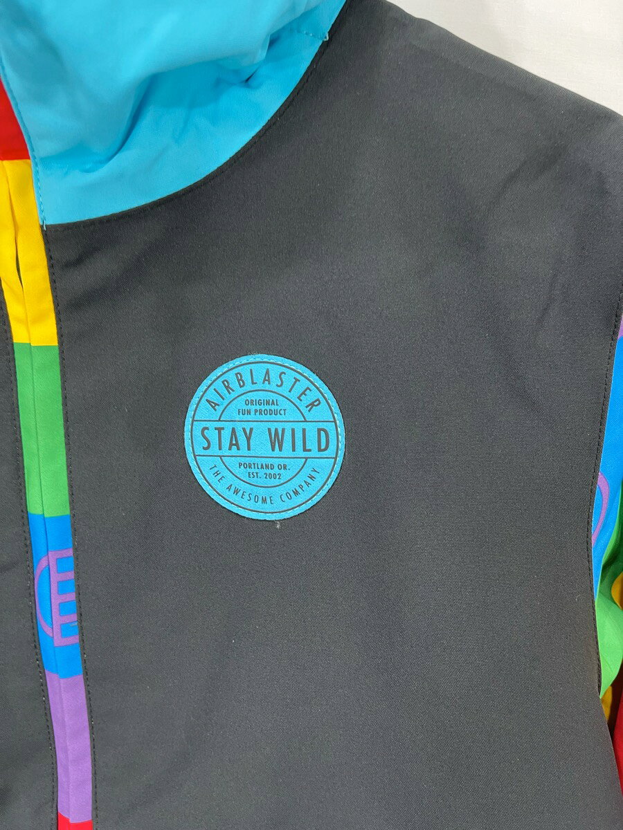 23-24 AIRBLASTER(�����֥饹����) YOUTH TRENCHER FULL ZIP RAINBOW STRIPE LARGE��10-12�˥��å� ���㥱�å�