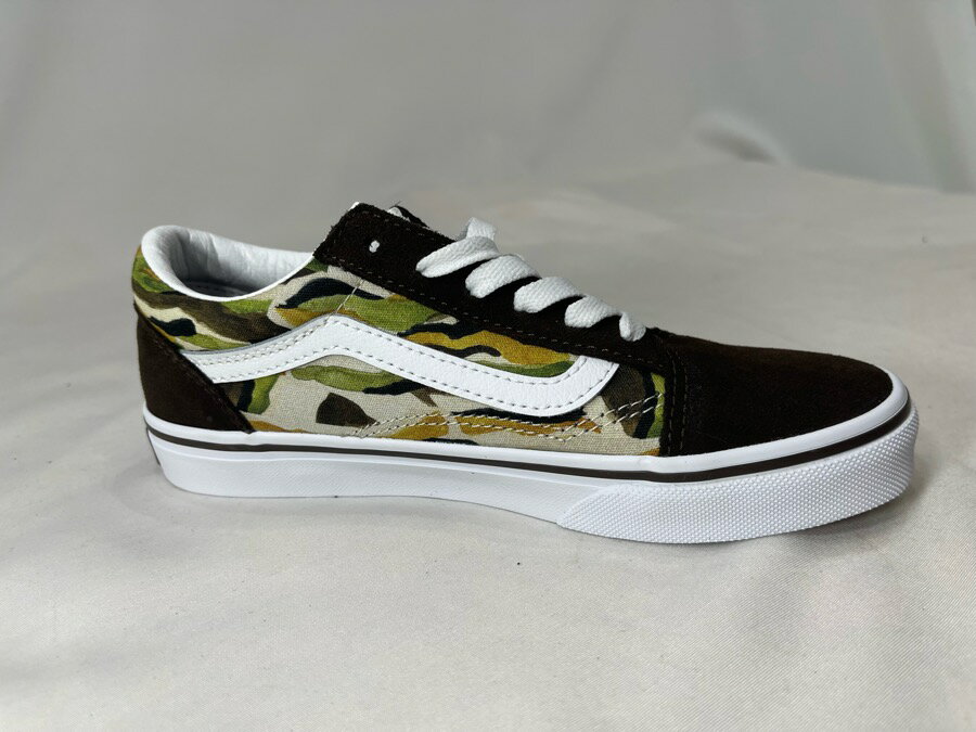 VANS OLD SKOOL KIDS PAINTED CAMO BROWN／MULTI バンズ オールドスクール シュー...