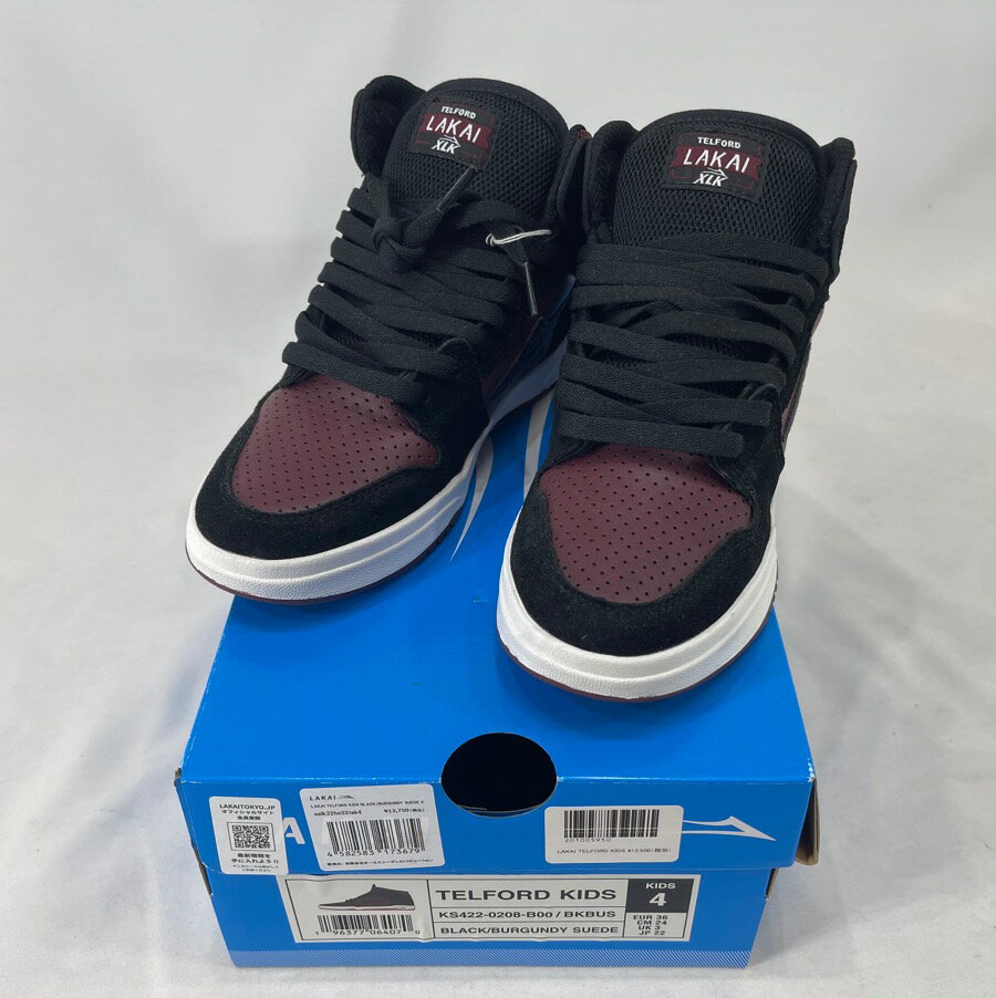 LAKAI TELFORD KIDS BLACK/BURGUNDY SUEDE ラカイ シューズ キッズ　国内正規品