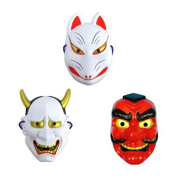 【お面】 妖怪セット (狐・般若・天狗) 【お化け屋敷・肝試し】