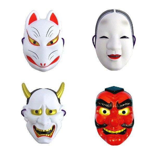 【お面】 和面セット (狐・般若・天狗・小面) 【お化け屋敷・肝試し】
