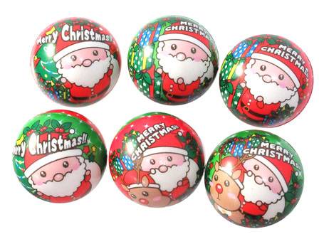 【クリスマス】 サンタクロース やわらかクリスマスボール 12個入り