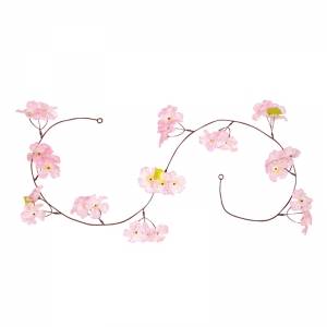 【装飾品　ひな祭り・お花見】ショートシルク桜ガーランド 36個