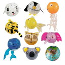 変わり紙風船 地球の仲間　動物10種セット(ゾウ・コアラ・トラ・アライグマ・タコ・きんぎょ・ペンギン・イルカ・アザラシ・地球儀)　和玩具