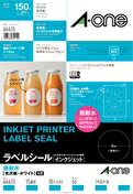 エーワン ラベルシール［インクジェット］ 超耐水光沢紙・ホワイト　A4判　15面 64415(3.0)