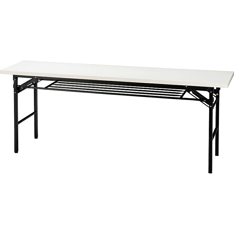 HITECHWOOD【ハイテクウッド】 折りたたみ式会議用テーブル(棚付き)KM1545T W1500xD450xH700 [2]