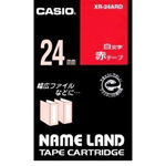 カシオ計算機 ネームランド用白文字テープ XR-24ARD 赤 カシオ計算機 ネームランド用白文字テープ XR-24ARD 赤