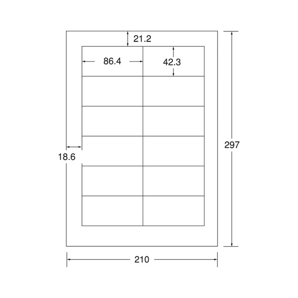 【商品説明】多くの宛名ラベル作成ソフトに対応しています。特殊なタック紙使用で、抜群のトナー定着性を誇る粘着ラベル。ラベルシートの厚みを薄く設定し、かつ、シートのカール（反り返り）発生を極力抑えていますので、給紙がスムーズで、安定した走行性です。粘着剤は、耐熱性に優れ、糊のはみ出しによる、ドラムの汚れはほとんどありません。 ●紙ラベル ●宛名・表示用 ●シートサイズ：A4 ●シート内容（面付）：12面（2列×6段） ●四辺余白付 ●ラベルサイズ：86．4×42．3mm ●標準総厚：0．135mm ●本体材質：塗工紙 ●入数：20シート（240片） ■リサイクル促進【参考】この商品1個の送料はは下記の通りです 但し、沖縄・離島などは別途料金となります。 ※　商品の数量、他商品との組合せによっては配送料が変動します。 ●商品代引（代金引換）の場合、金額に応じて手数料がかかります。 【参考】代金引換手数料は下記の通りです。