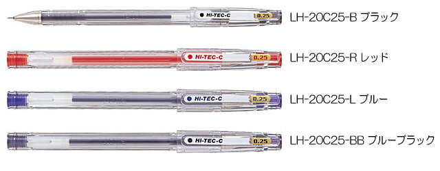 パイロット　ゲルインキボールペン 　HI-TEC-C025（ハイテックC025）　LH-20C25(10本入)