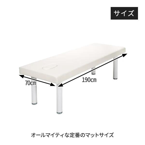 スタンダード 低反発マッサージベッド (有孔)(ネジ固定脚型) 長さ190cm×幅70cm ホ...