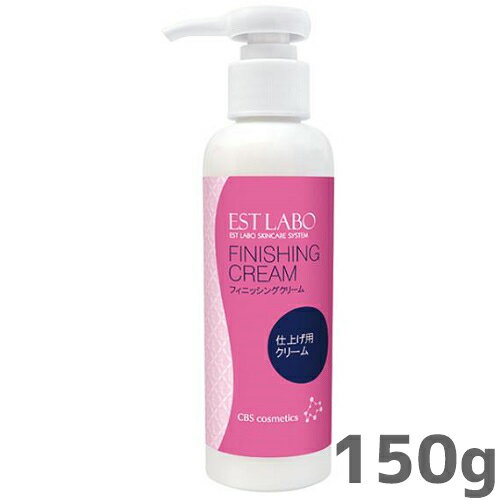 エステラボ フィニッシングクリーム 150g 化粧水、乳液だけでは物足りない時期や、特に乾燥が気になる方へのプラスオンアイテムです。 セラミドやスクワランを贅沢に配合した高保湿クリームです。 内容量：150g 使用方法 化粧水・美容液で肌を整えた後、顔・首筋になじませます。 ※朝・晩ご使用いただけます。 使用目安：1回0.5g（1/2プッシュ） 1本：約300回分 ・広告文責（社名:癒し工房・連絡先電話番号：06-6636-3800） ・メーカー名：エステラボ ・日本製 ・商品区分：化粧品