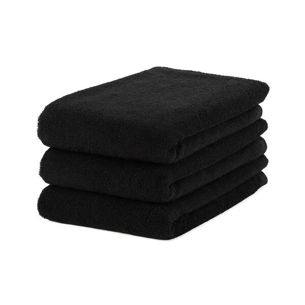 バスタオル (綿100％)(1024匁) 70cm×125cm ブラック(3枚入り)エステサロン/リラクゼーションサロン/マッサージサロン/整体・鍼灸院