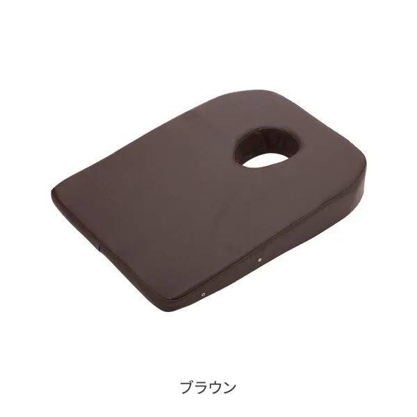 樂天商城 - 胸当てマクラ (有孔) 高さ4～9cm ブラウン（エステ枕・マッサージ枕）