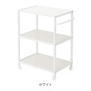 【送料無料】大型フラットワゴン 3段 ホワイト