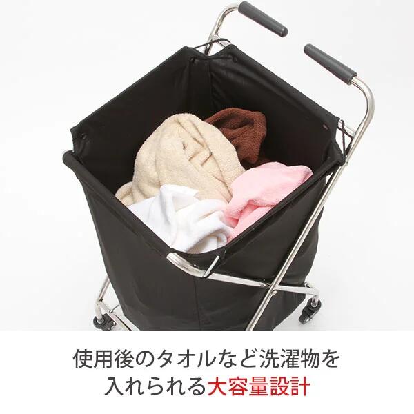 【送料無料】ランドリーワゴン ブラック [2]