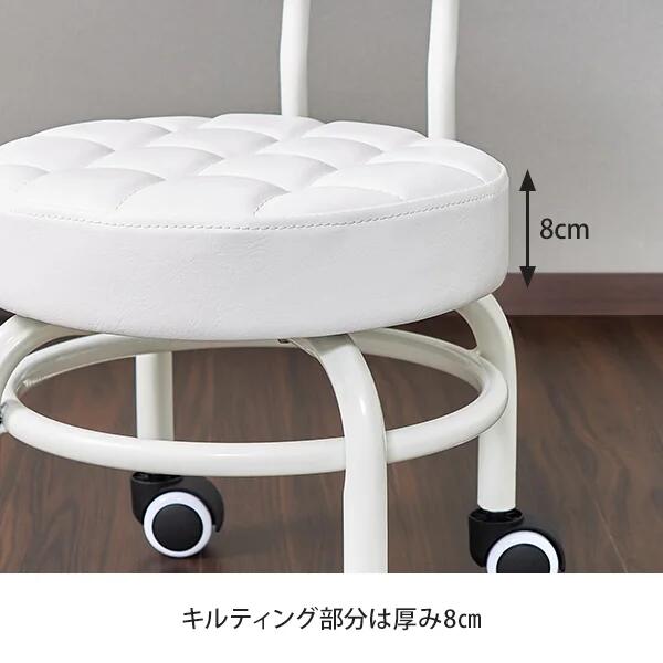 【送料無料】背もたれ付き フットスツール ブラウン/エステサロン 美容室 業務用美容椅子 [3]